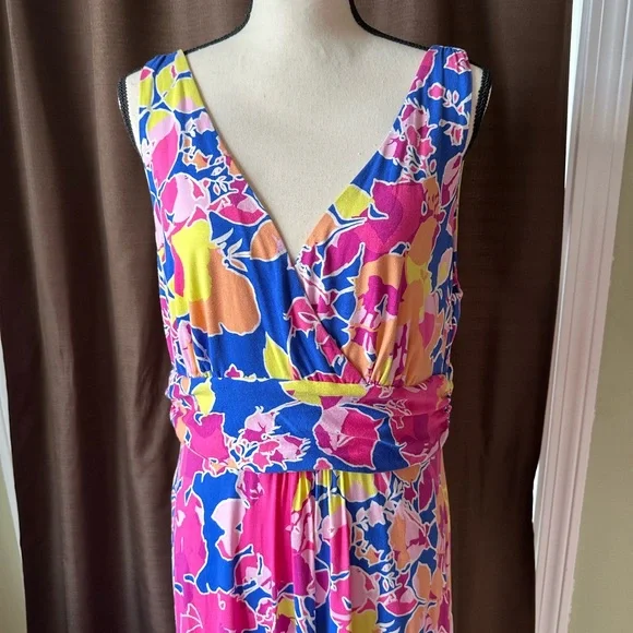 Pappagallo Multi-Colored Maxi Dress Size XL - Picture 2 of 6